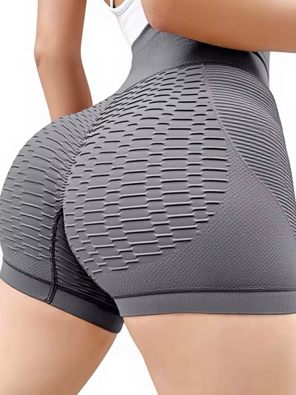 🧘♂️3/$12 pair of Yoga🧘♂️Exercise High-Waist - yoga shorts Burgundy.Gray, Black - Picture 10 of 13